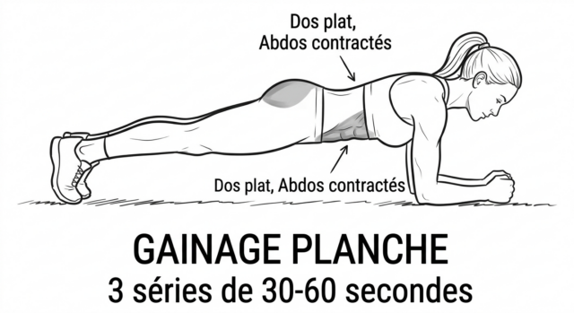 Réaliser un Gainage planche