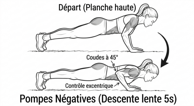 Réaliser des Pompes négatives