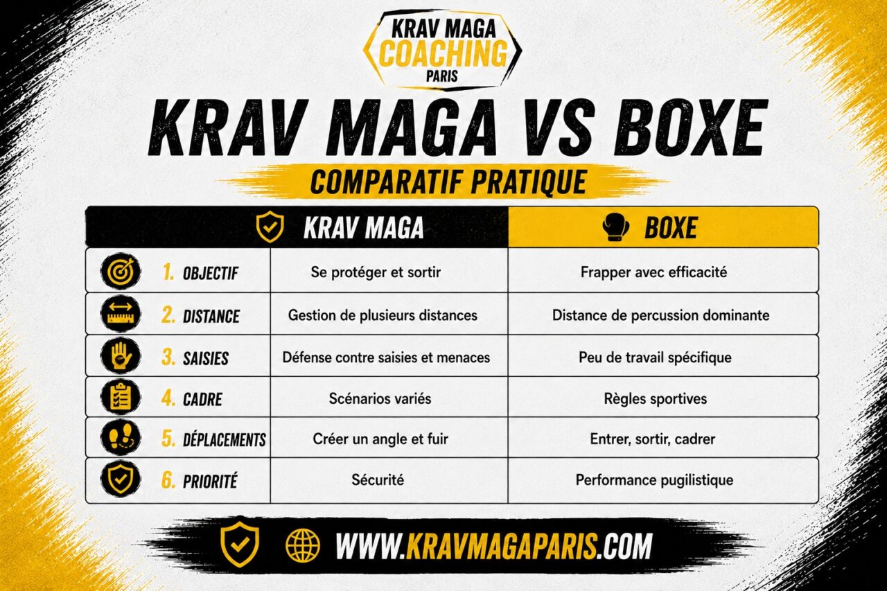 comparatif kravmaga boxe