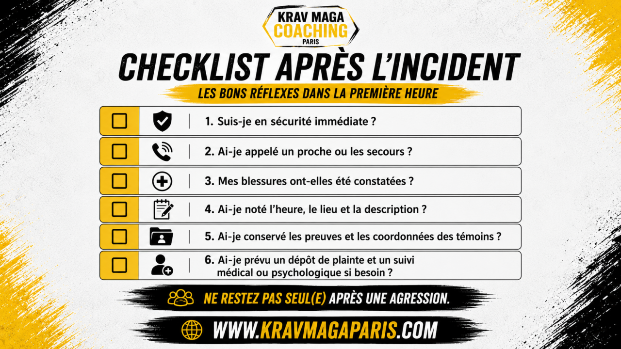 Check-list apres une agression